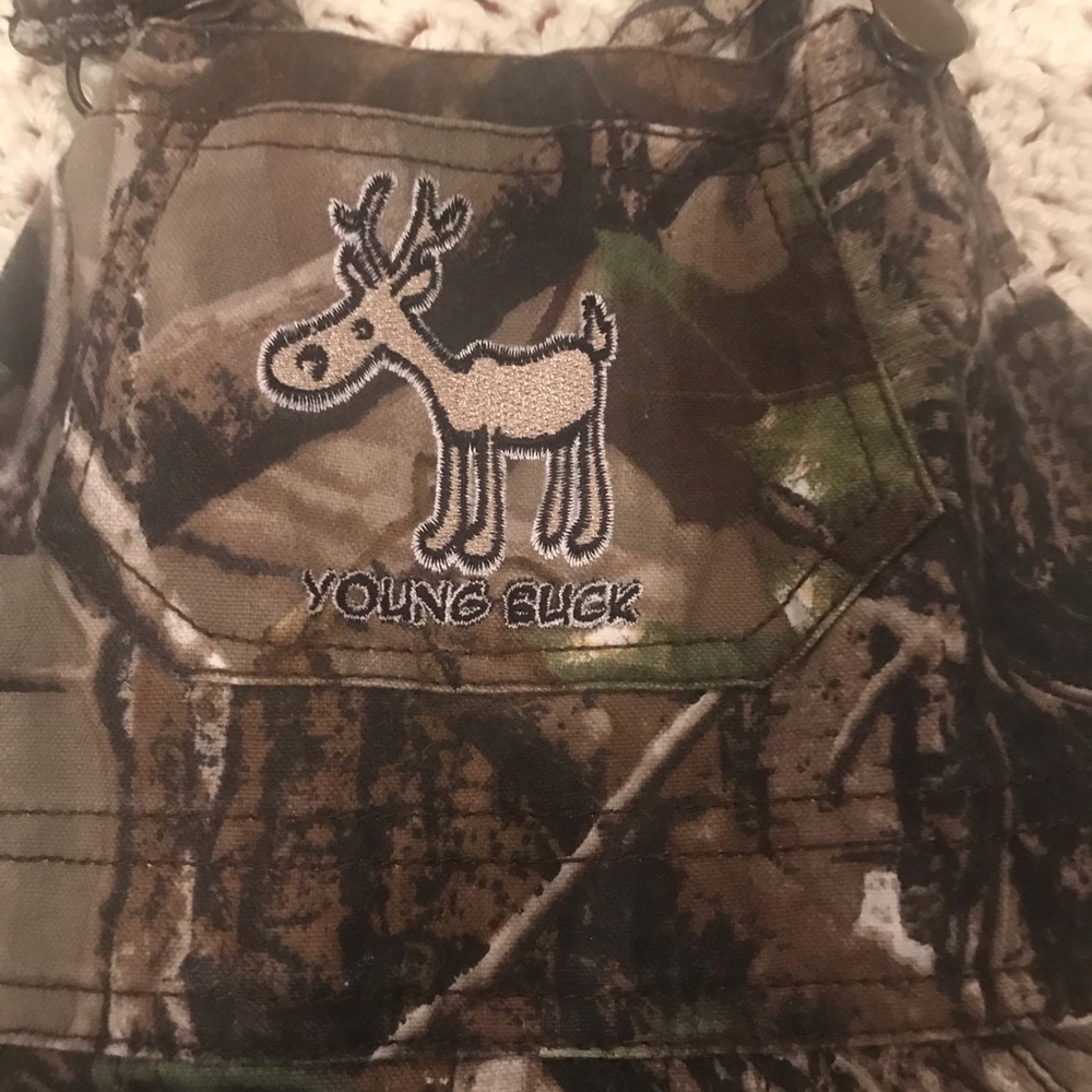 Camo overalls for your little young Buck!